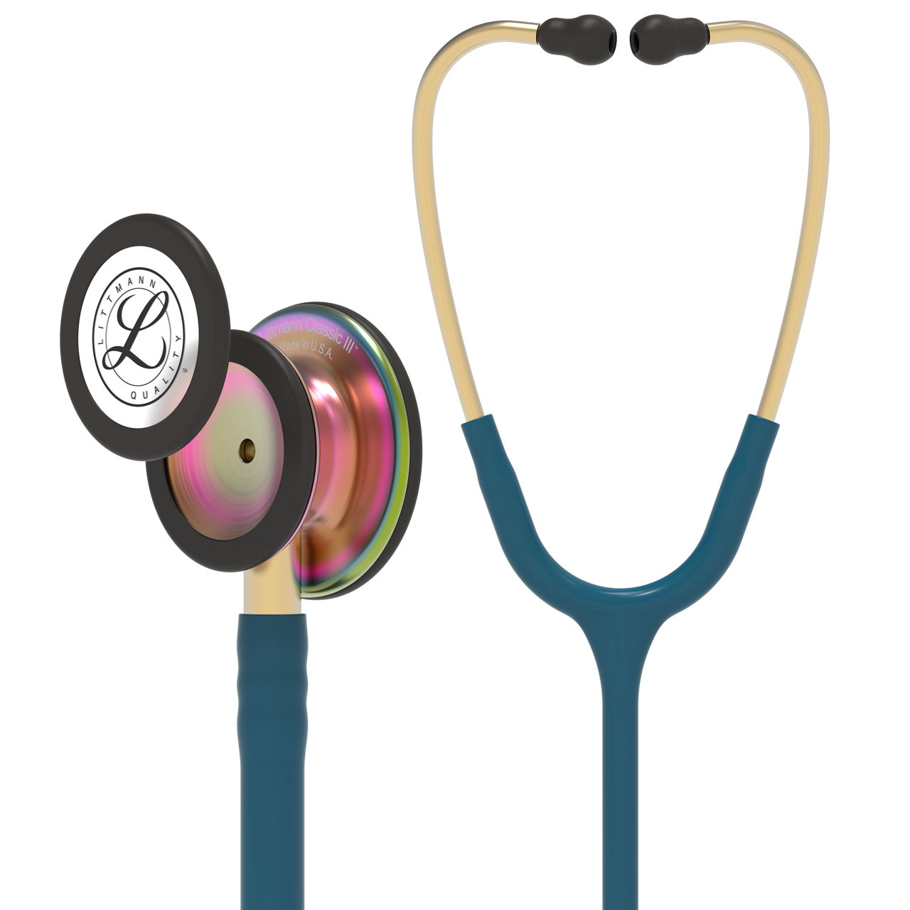 3M Littmann Classic III Caribbean Blue Tube Rainbow C/P