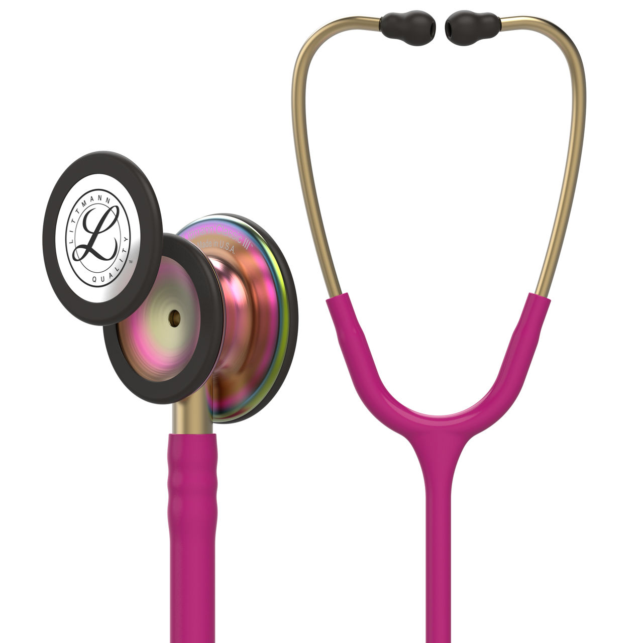 3M Littmann Classic III Raspberry Tube Rainbow C/P
