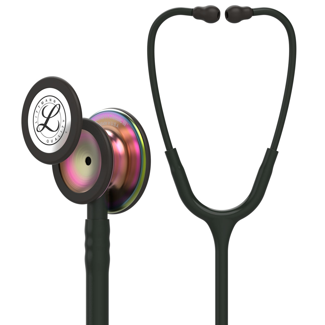 3M Littmann Classic III Black Tube Rainbow Finish C/P