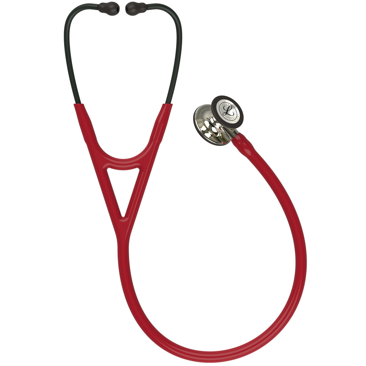 3M Littmann Cardiology IV Champagne-Finish Chestpiece And Stem, Burgundy Tube