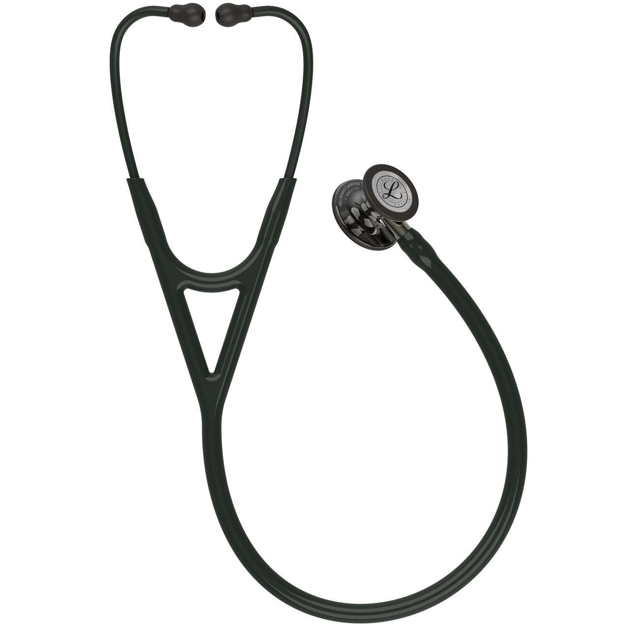 3M Littmann Cardiology IV High Polish Smoke Chestpiece, Black Tube, Champagne Stem