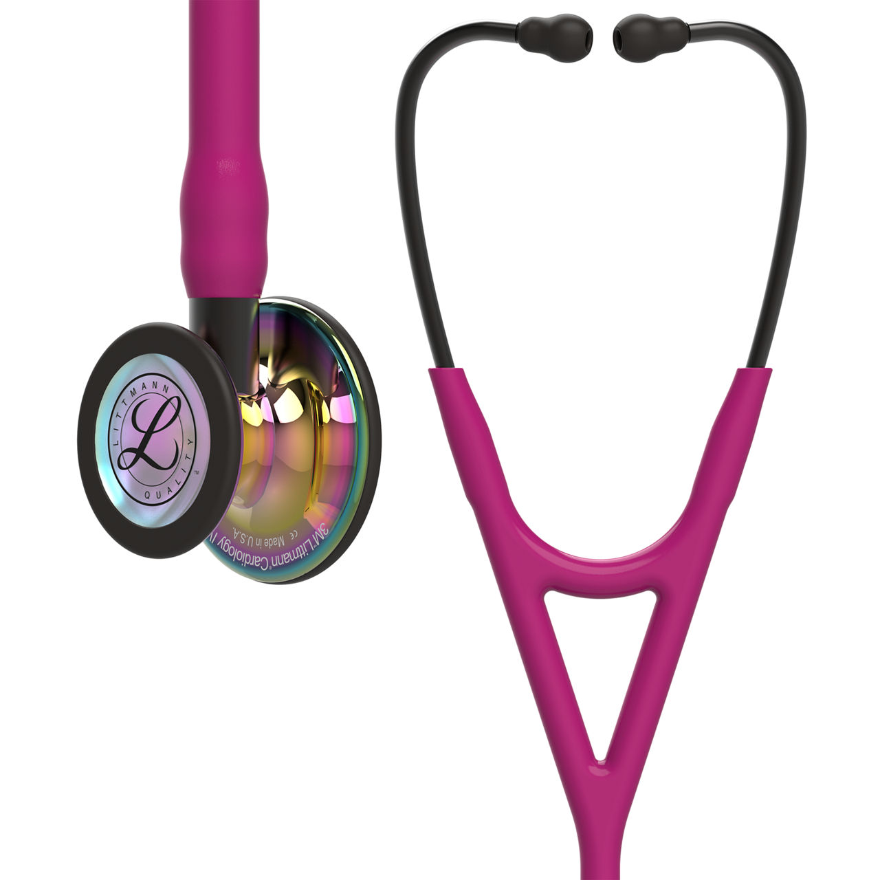 3M Littmann Cardiology IV Rainbow C/P, Raspberry Tube,Smoke Stem